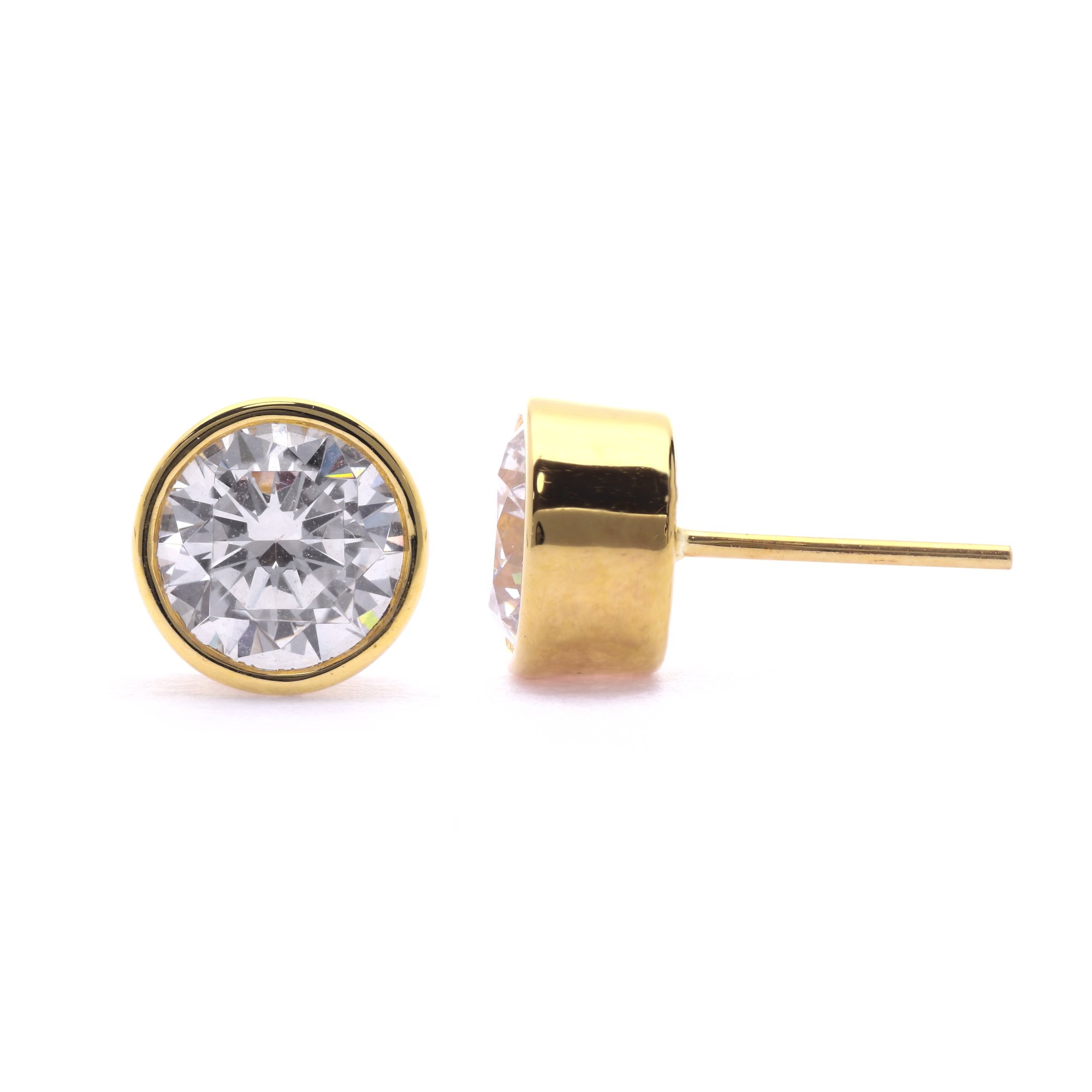 Round Bezel Studs